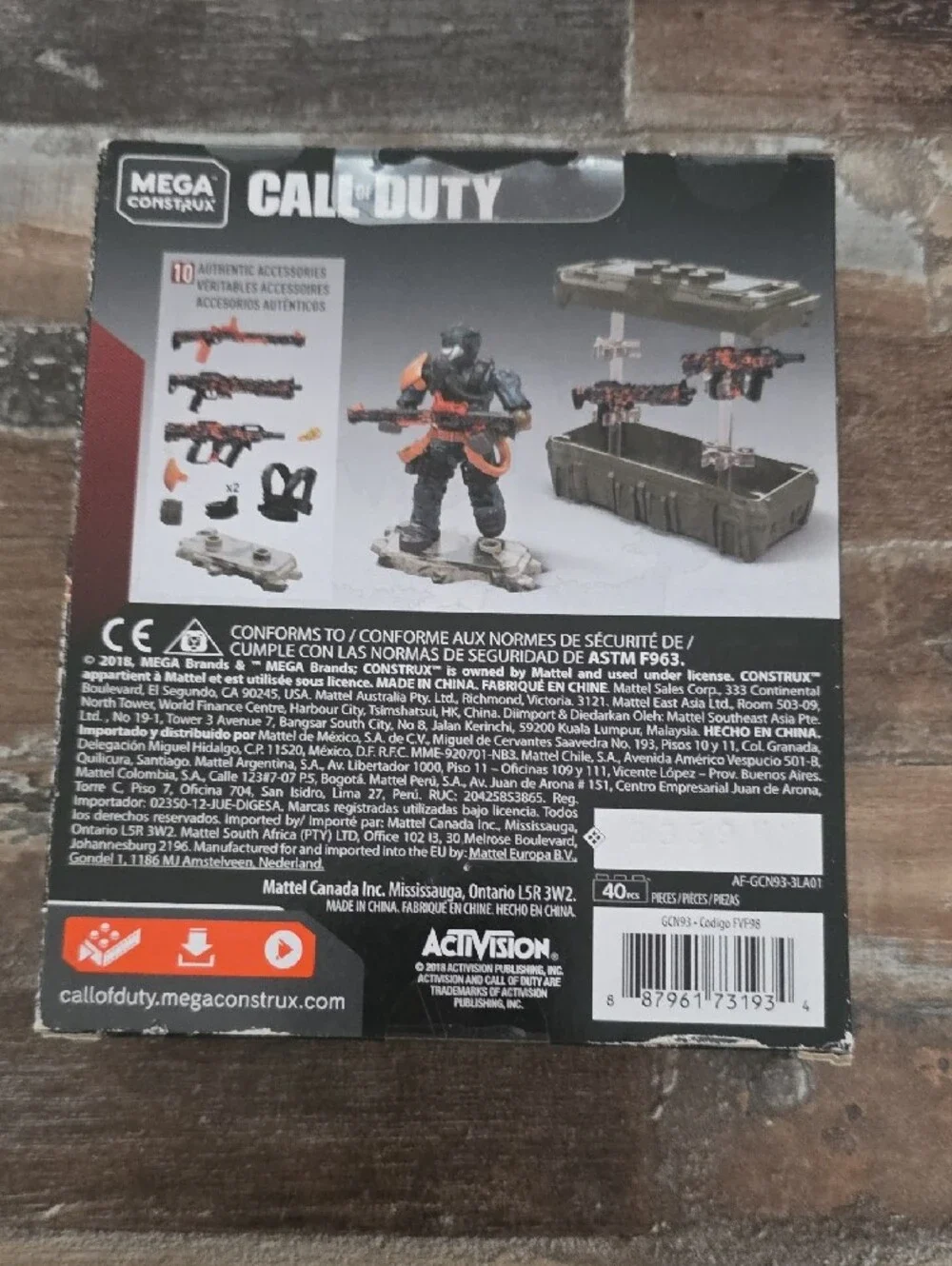 Mega Construx Call of Duty Firebreak Figure Playset - Black & Orange